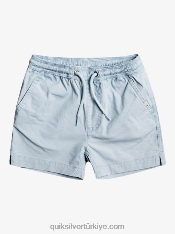 Quiksilver erkek çocuklar 2-7 vergi mükellefi elastik şort 226FP2215 göksel mavi