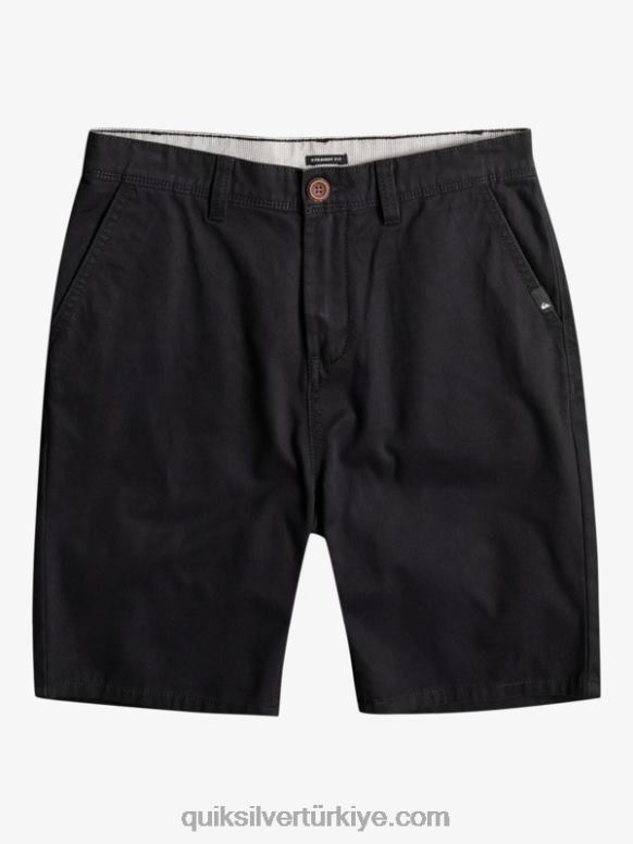 Quiksilver erkek çocuklar 8-16 günlük 17 chino şort 226FP2287 siyah