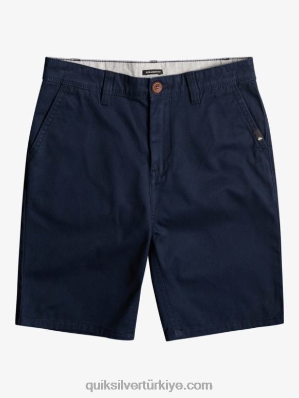 Quiksilver erkek çocuklar 8-16 günlük 17 chino şort 226FP2289 donanma blazer