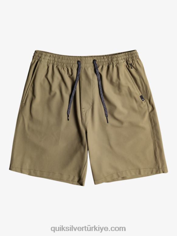Quiksilver erkek çocuklar 8-16 okyanus elastik amph yth 18 hibrit şort 226FP2255 üzüm yaprağı