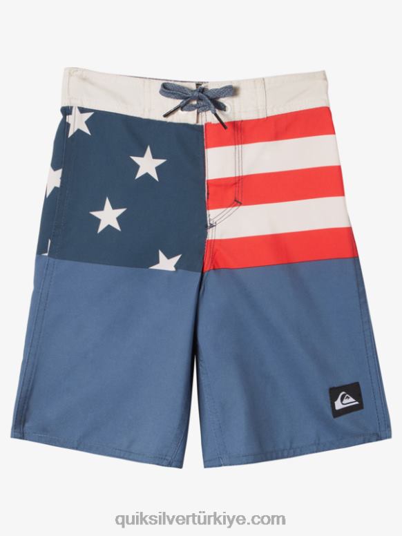 Quiksilver erkek çocuklar 2-7 günlük bölme 14 sörf şortu 226FP1894 Gece yarısı donanması