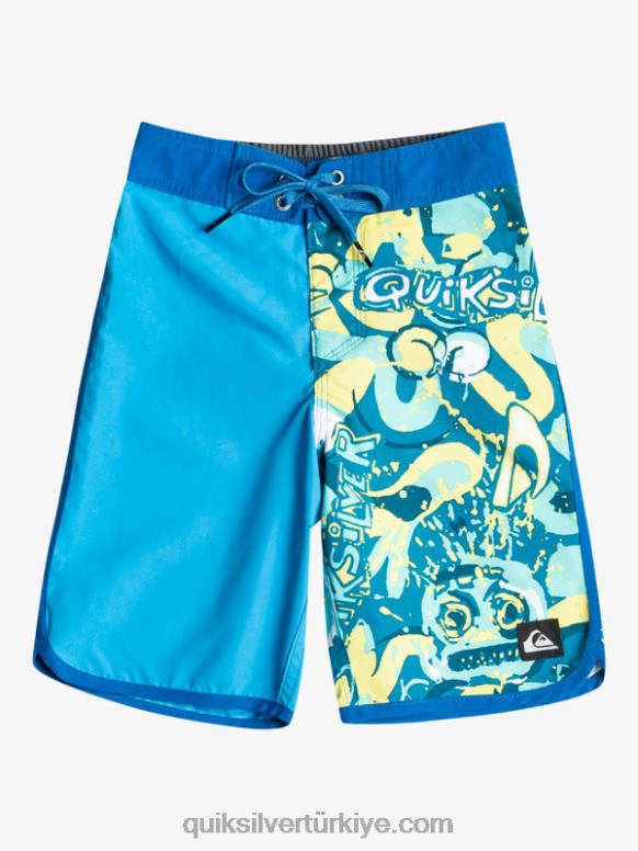Quiksilver erkek çocuklar 2-7 günlük fistolu 14 sörf şortu 226FP1922 neşeli