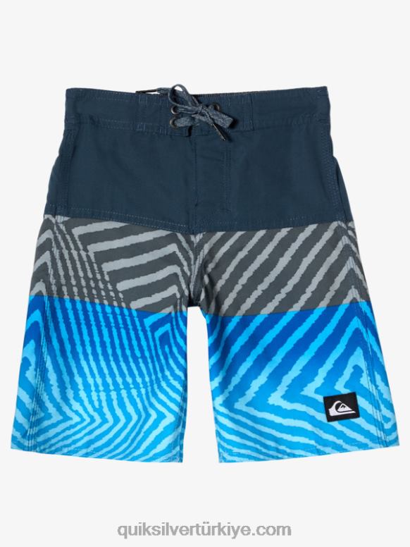 Quiksilver erkek çocuklar 2-7 günlük panel 14 sörf şortu 226FP1898 Gece yarısı donanması