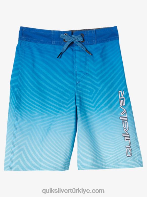 Quiksilver erkek çocuklar 2-7 günlük warp fade 14 boardshort 226FP2175 şnorkel mavi