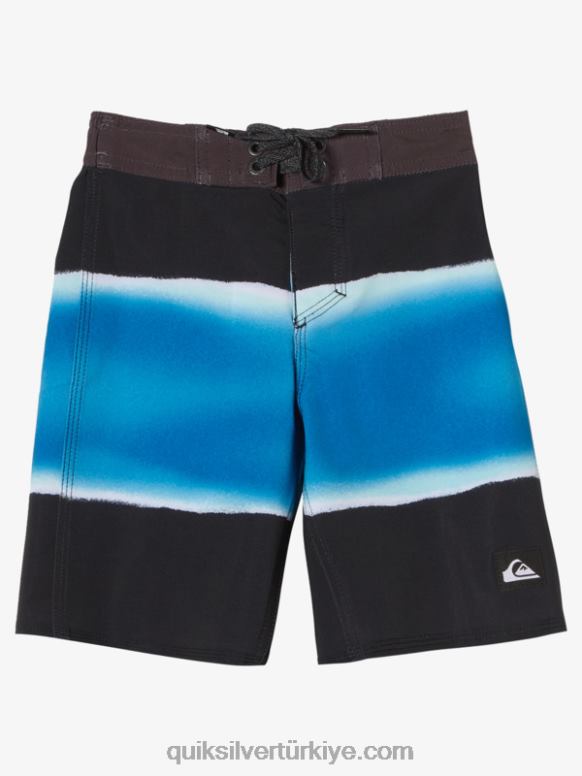 Quiksilver erkek çocuklar 2-7 surfsilk air brush 14 sörf şortu 226FP2179 siyah