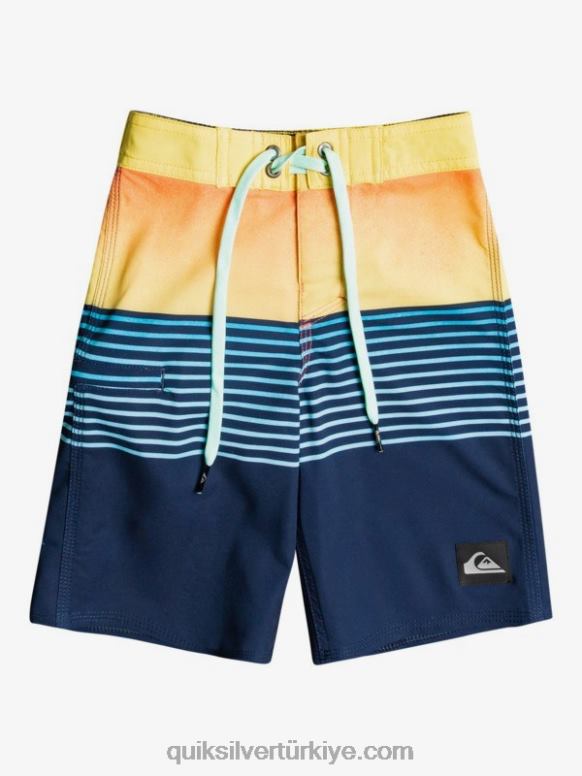 Quiksilver erkek çocuklar 2-7 surfsilk levha 14 geri dönüştürülmüş sörf şortu 226FP2336 donanma blazer