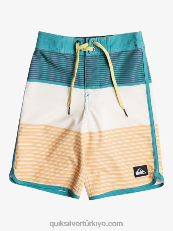 Quiksilver erkek çocuklar 2-7 surfsilk tijuana 14 sörf şortu 226FP1927 buğday