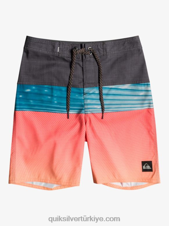 Quiksilver erkek çocuklar 8-16 günlük panel ve 17 boardshort 226FP2275 turuncu pop