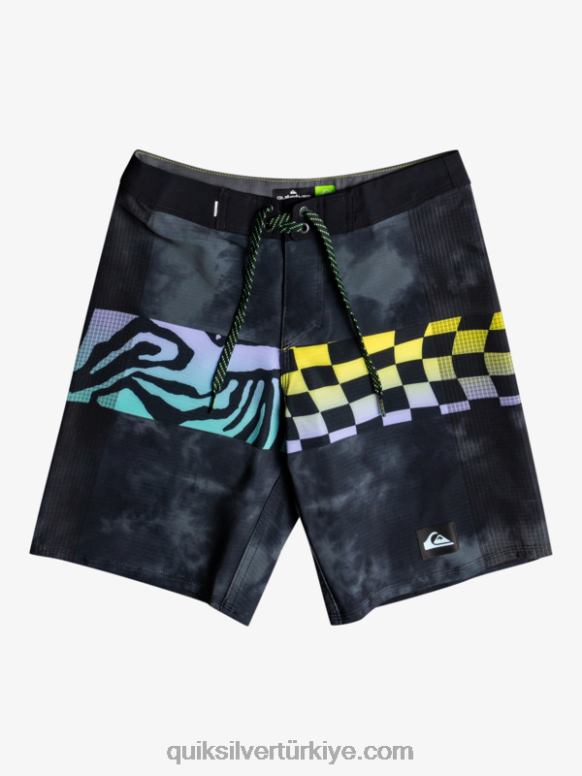 Quiksilver erkek çocuklar 8-16 highlite kemer ve 16 boardshort 226FP2323 havuz yeşili