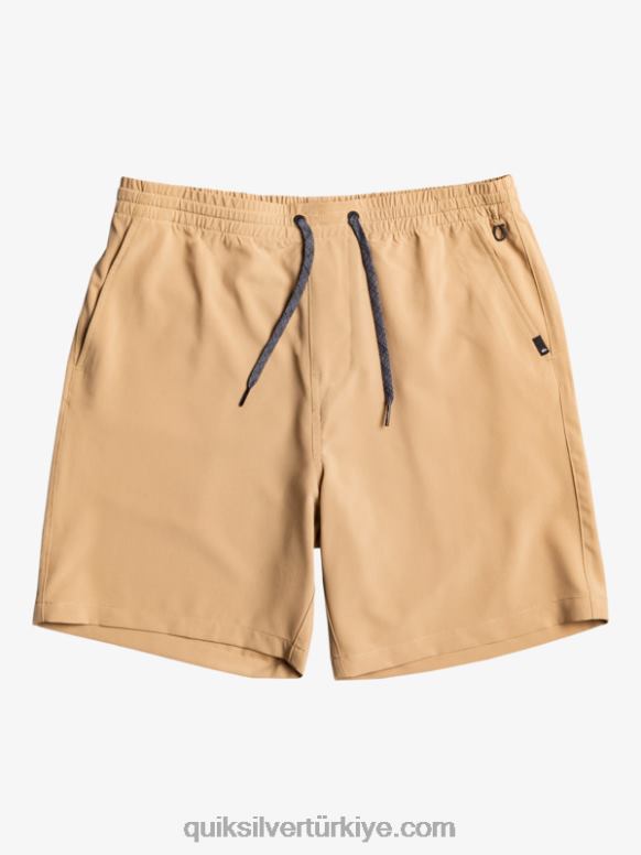 Quiksilver erkek çocuklar 8-16 okyanus elastik 18 amfibi sörf şortu 226FP2065 plaj