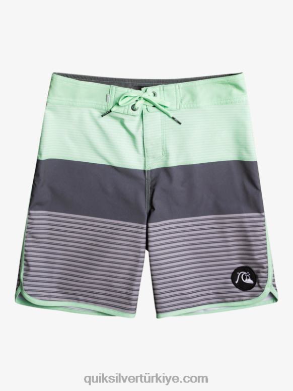 Quiksilver erkek çocuklar 8-16 surfsilk tijuana yth 17 boardshort 226FP2267 Demir kapı