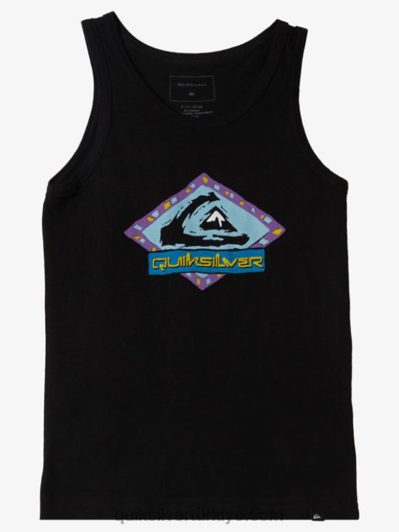 Quiksilver erkek çocuklar 2-7 korkak çerçeve atlet t-shirt 226FP2263 siyah