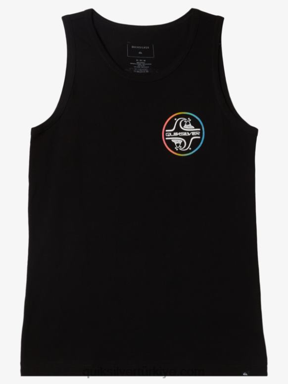 Quiksilver erkek çocuklar 8-16 çekirdekli baloncuklu tank tişört 226FP2228 siyah