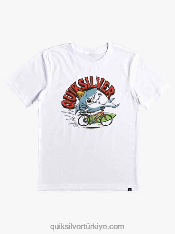 Quiksilver erkek çocuklar 2-7 at risk tişört 226FP2170 beyaz