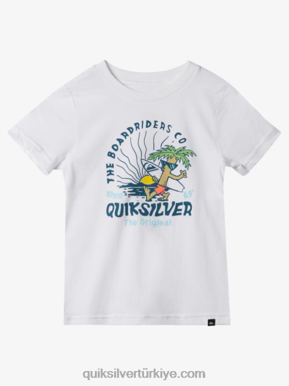 Quiksilver erkek çocuklar 2-7 huzurlu zihin t-shirt 226FP1937 beyaz