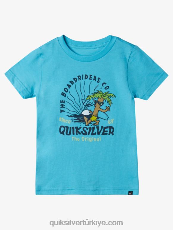 Quiksilver erkek çocuklar 2-7 huzurlu zihin t-shirt 226FP1938 nehir mavisi