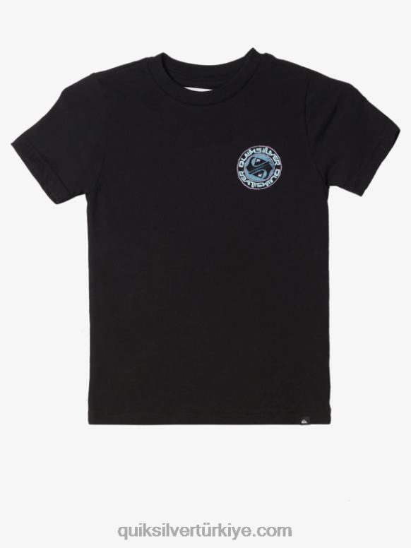 Quiksilver erkek çocuklar 2-7 tuzlu masal tişört 226FP1952 siyah