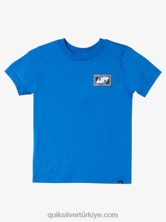 Quiksilver erkek çocuklar 2-7 yankılanan beat t-shirt 226FP1948 türk denizi