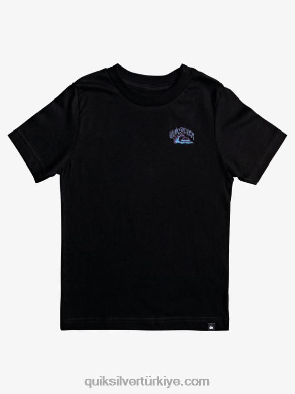 Quiksilver erkek çocuklar 8-16 dalga koruyucu tişört 226FP2230 siyah