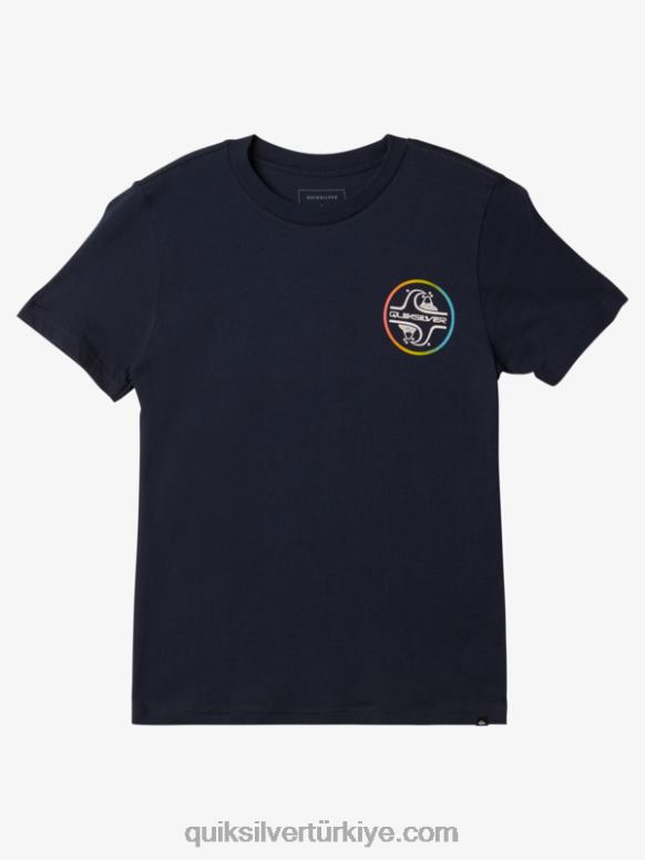 Quiksilver erkek çocuklar 8-16 göbek balonlu t-shirt 226FP1954 donanma blazer