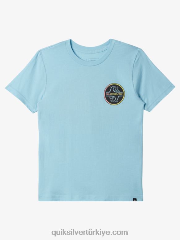 Quiksilver erkek çocuklar 8-16 göbek balonlu t-shirt 226FP1955 gökyüzü mavi