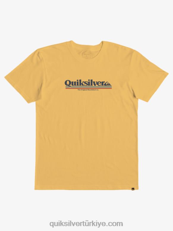 Quiksilver erkek çocuklar 8-16 çizgi arası tişört 226FP2089 parlak altın