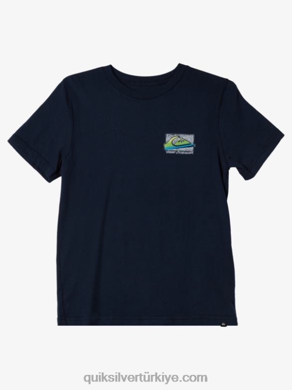 Quiksilver erkek çocuklar 8-16 retro soluk t-shirt 226FP2125 donanma blazer