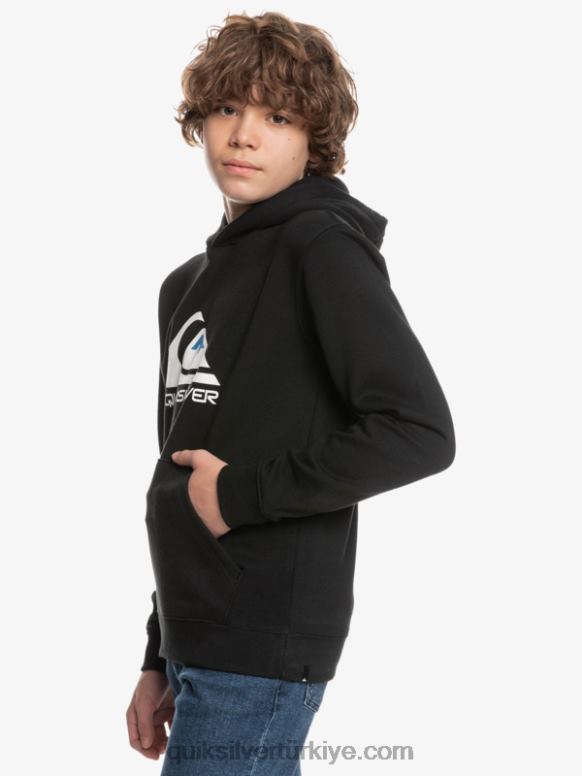 Quiksilver erkek çocuklar 8-16 büyük logolu polar üst 226FP2248 siyah