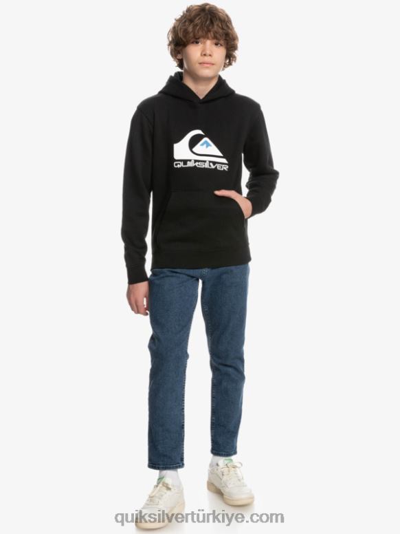 Quiksilver erkek çocuklar 8-16 büyük logolu polar üst 226FP2248 siyah