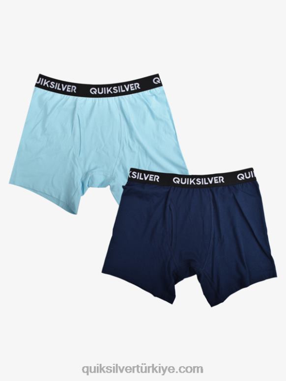 Quiksilver erkekler core süper yumuşak boxer külot 2'li paket 226FP1824 açık mavi