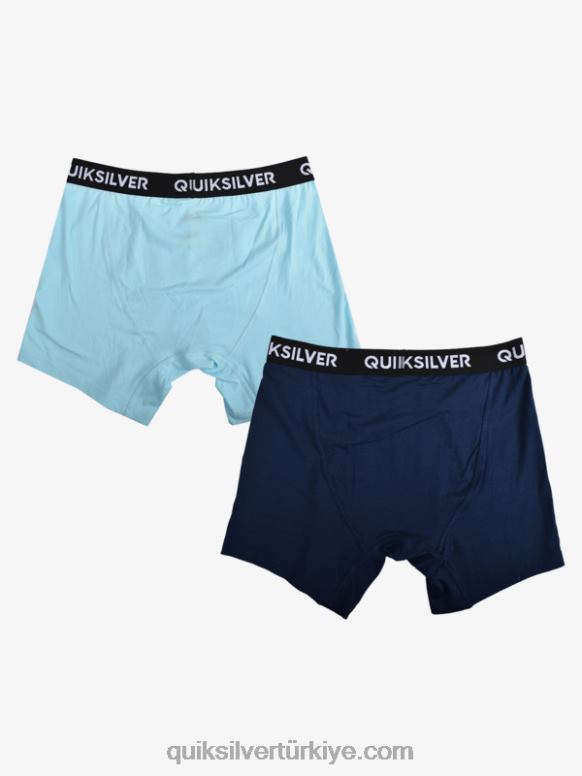 Quiksilver erkekler core süper yumuşak boxer külot 2'li paket 226FP1824 açık mavi