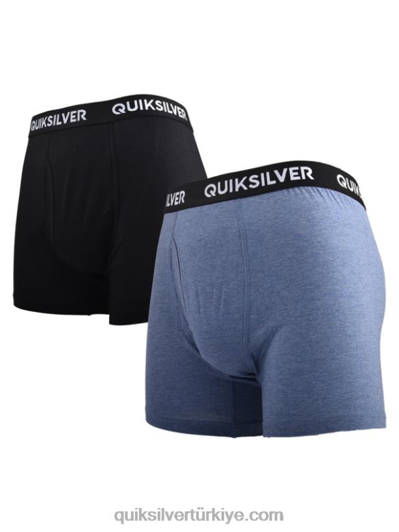 Quiksilver erkekler core süper yumuşak boxer külot 2'li paket 226FP1825 denim funda