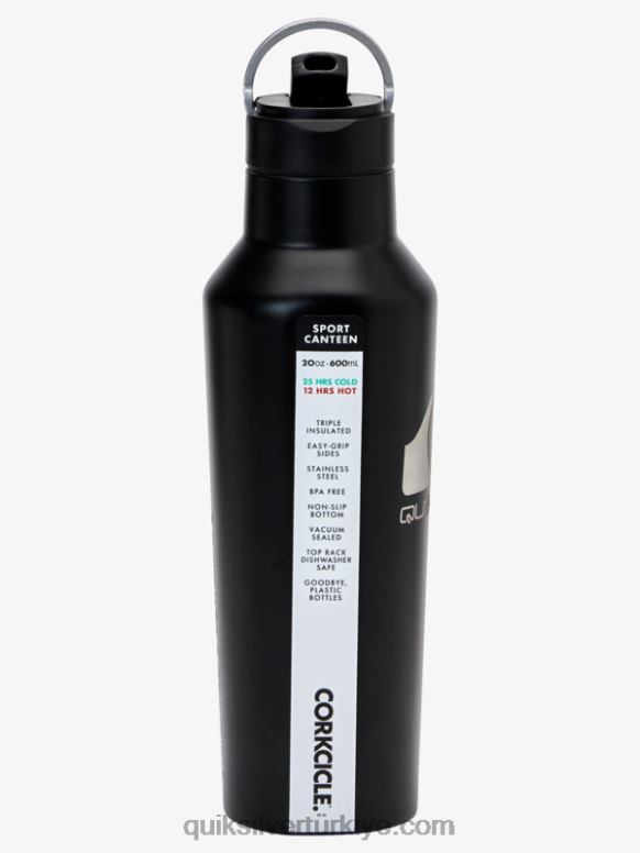 Quiksilver x Corkcicle erkekler su şişesi 226FP1181 siyah