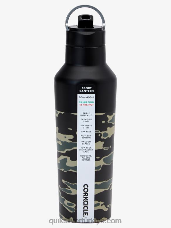 Quiksilver x Corkcicle erkekler su şişesi 226FP1182 kamuflaj baskı önemli savaş