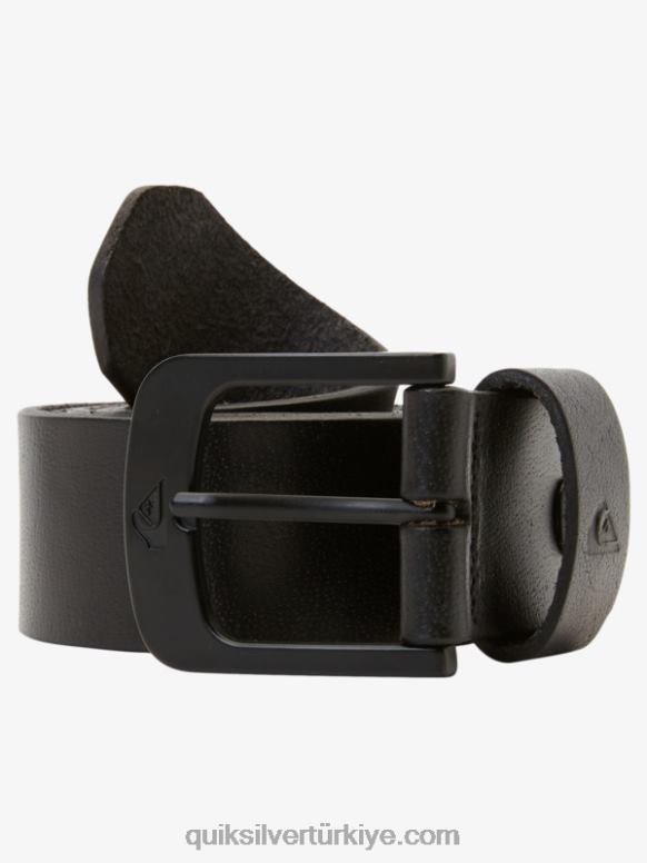 Quiksilver erkekler günlük deri kemer 226FP1053 siyah