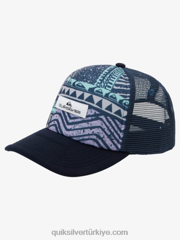 Quiksilver erkekler şahin kümes kamyon şoförü şapkası 226FP1052 Demir kapı