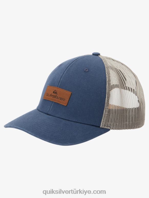 Quiksilver erkekler ambar kamyon şoförü şapkası aşağı 226FP661 Gece yarısı donanması