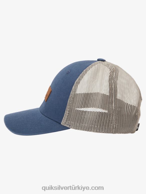Quiksilver erkekler ambar kamyon şoförü şapkası aşağı 226FP661 Gece yarısı donanması