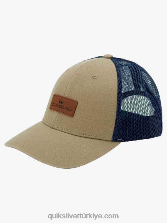 Quiksilver erkekler ambar kamyon şoförü şapkası aşağı 226FP662 plaza taup