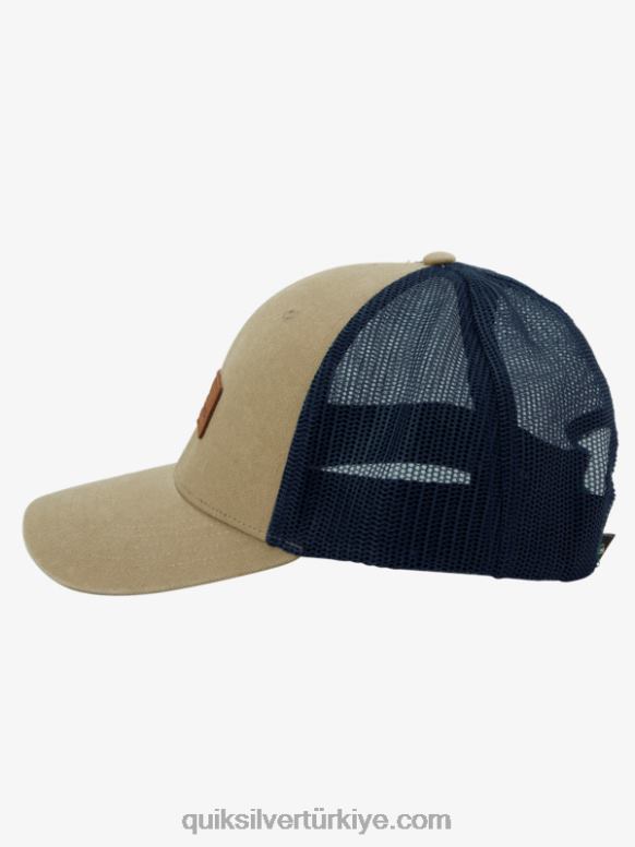 Quiksilver erkekler ambar kamyon şoförü şapkası aşağı 226FP662 plaza taup