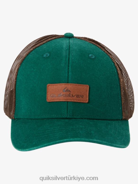 Quiksilver erkekler ambar kamyon şoförü şapkası aşağı 226FP663 yeşillik