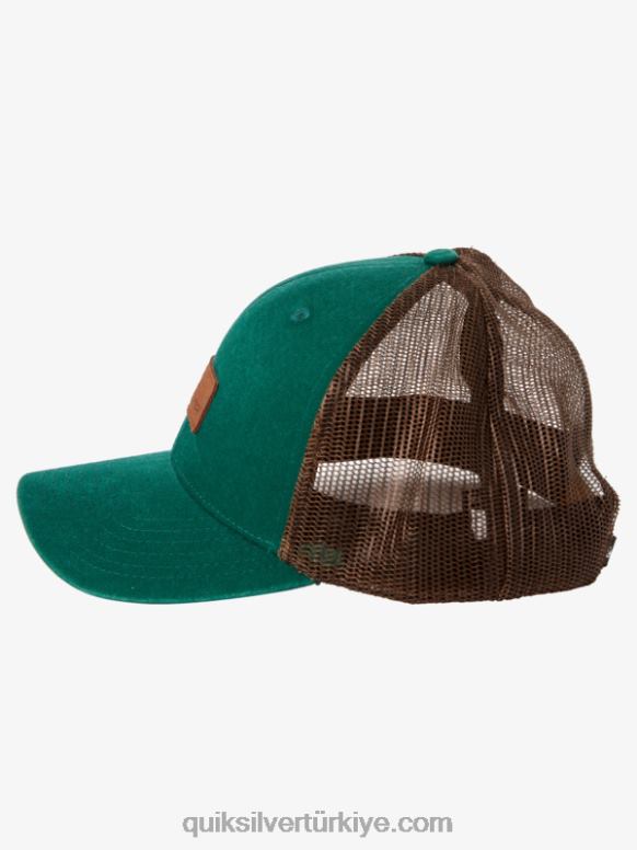 Quiksilver erkekler ambar kamyon şoförü şapkası aşağı 226FP663 yeşillik