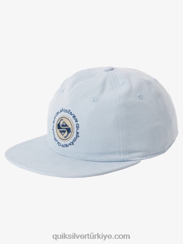 Quiksilver erkekler arvo geri tepme kanvas strapback şapka 226FP1687 ashley mavi