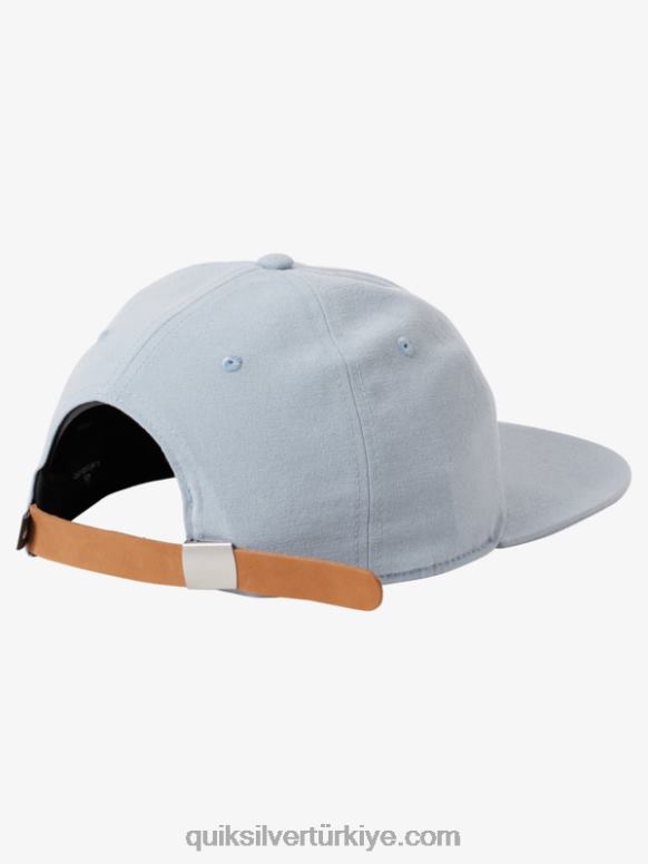 Quiksilver erkekler arvo geri tepme kanvas strapback şapka 226FP1687 ashley mavi