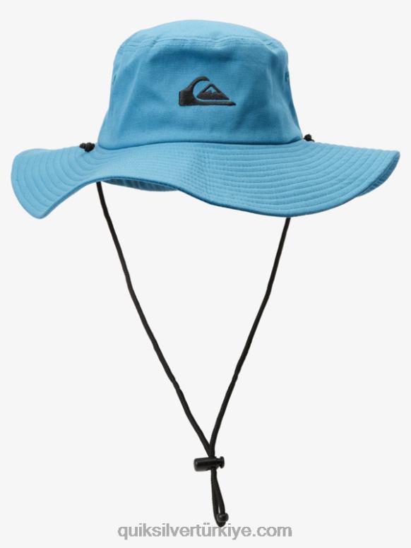 Quiksilver erkekler bushmaster safari boonie şapka 226FP124 fas mavisi