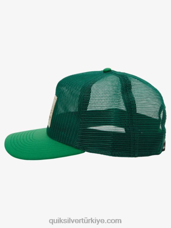 Quiksilver erkekler fileli kamyon şoförü şapkası 226FP1074 yeşillik