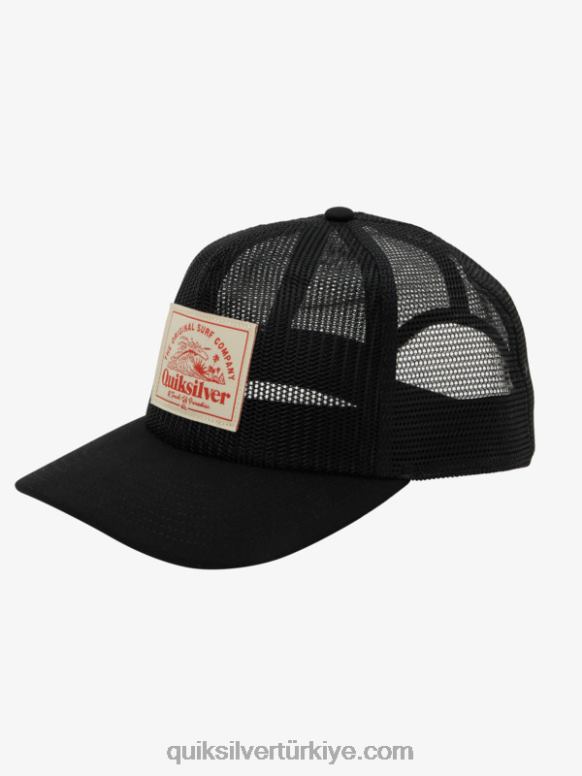 Quiksilver erkekler fileli kamyon şoförü şapkası 226FP1075 siyah