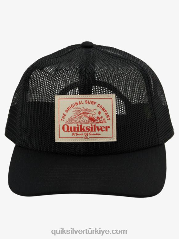 Quiksilver erkekler fileli kamyon şoförü şapkası 226FP1075 siyah