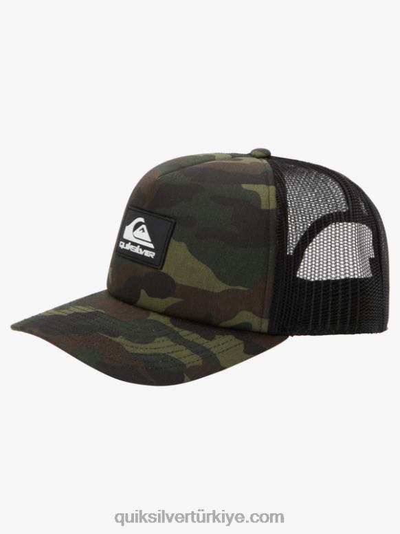 Quiksilver erkekler her şeye gücü yeten snapback şapka 226FP487 Orman kamuflajı