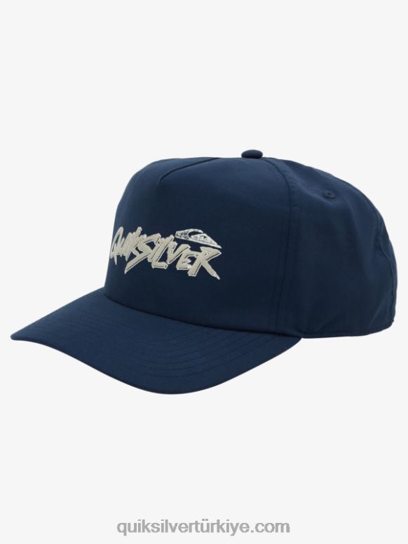 Quiksilver erkekler markalı snapback şapka 226FP1094 Gece yarısı donanması
